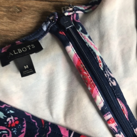 FLOUNCE HEM FIT & FLARE DRESS - WATERCOLOR PAISLEY - Picture 3 of 8